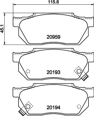 Тормозные колодки Mintex. Артикул MDB1243