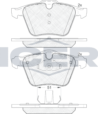 Тормозные колодки Icer. Артикул 181805