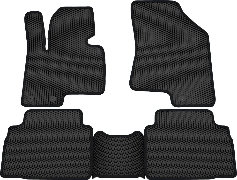 Коврики Rezkon EVA для салона Kia Sportage III 2010-2016 Черный кант. Артикул 9021040201