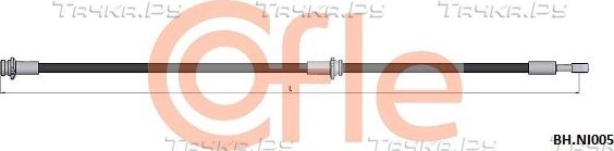 Тормозной шланг Cofle задний левый для Nissan Almera N16 2000-2006. Артикул 92.BH.NI005