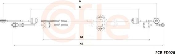 Трос переключения передач КПП Cofle для Ford Kuga II 2013-2019. Артикул 92.2CB.FD026
