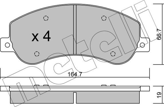 Тормозные колодки Metelli. Артикул 22-0680-1