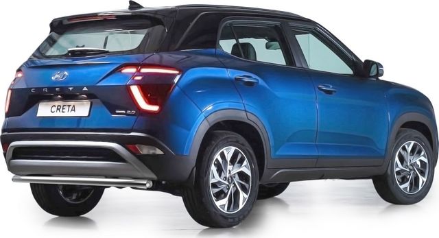 Защита Rival заднего бампера d57 для Hyundai Creta II 2021-2026. Артикул R.2315.003