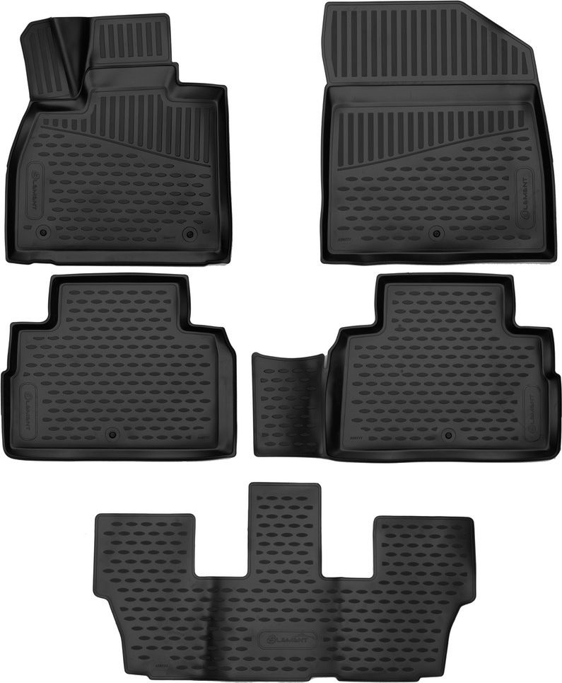 Коврики 3D Element для салона (внедорожник, 8 мест) Hyundai Palisade I 2018-2026. Артикул ELEMENT3DA58778210h