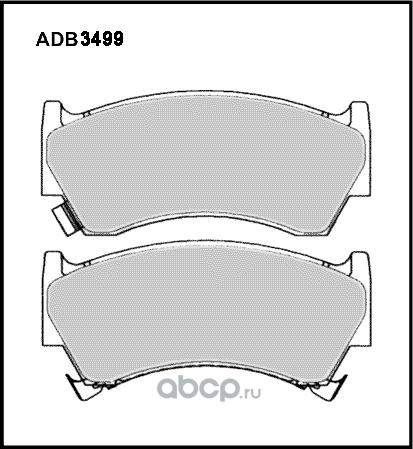 Колодки тормозные NISSAN Almera (N15) (95-98) передние (4шт.) ALLIED NIPPON. Артикул ADB3499