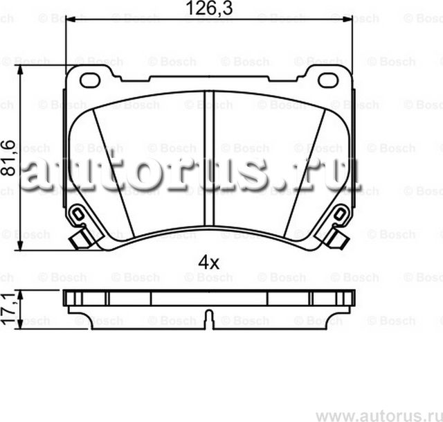 Колодки тормозные BOSCH 0986494781 ДИСКОВЫЕ КОЛОДКИ ПЕРЕДНИЕ. Артикул 0986494781