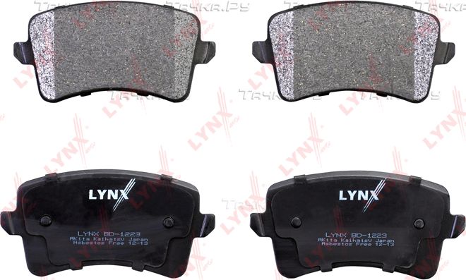Тормозные колодки LYNXauto задние для Audi A4 IV (B8) 2007-2015. Артикул BD-1223