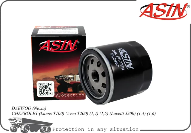 Фильтр масляный OPEL ASTRA G/H/VECTRA C/ZAFIRA 1.4-2.0 (Asin). Артикул ASINFL2467