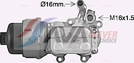 Радиатор масляный (маслоохладитель) для двигателя AVA (алюминий) для Volvo C70 II 2008-2009. Артикул CN3307H