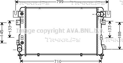 Радиатор охлаждения двигателя AVA. Артикул CR2011