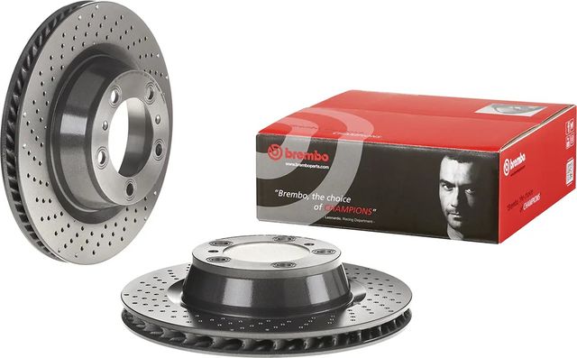 Тормозной диск Brembo PRIME LINE - UV Coated задний левый для Porsche 911 VII (991) 2011-2026. Артикул 09.D934.11