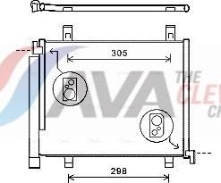Радиатор кондиционера (конденсатор) AVA (алюминий). Артикул VNA5327D
