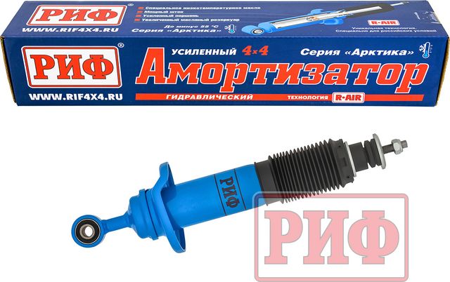 Амортизатор РИФ Арктика (R-AIR) передний штатный для Nissan Navara D40 2004-2015. Лифт 0-50 мм. Артикул PLT242
