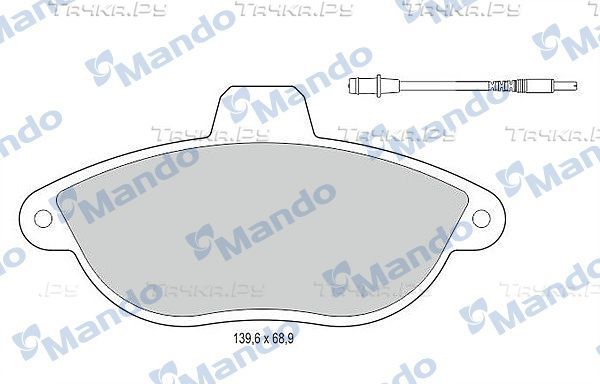 Тормозные колодки Mando передние для Fiat Scudo I 1996-2006. Артикул MBF015472