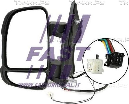 Зеркало боковое Fast левое для Peugeot Boxer III 2006-2026. Артикул FT88269