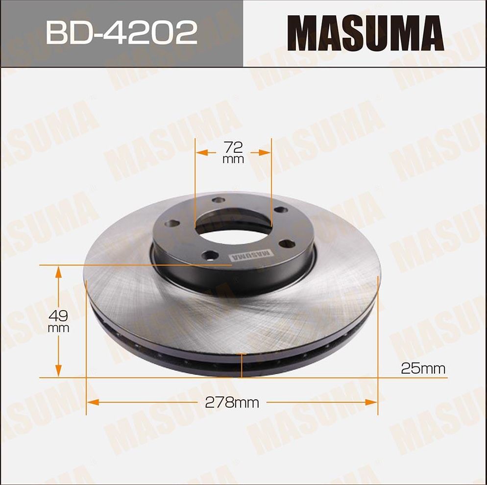 Тормозной диск Masuma. Артикул BD-4202