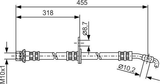 Тормозной шланг Bosch. Артикул 1 987 476 255
