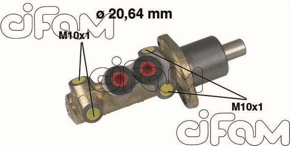 Тормозной цилиндр главный Cifam (Чугун) для Citroen AX 1986-1996. Артикул 202-059
