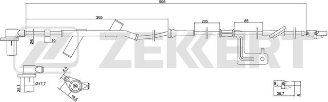 Датчик ABS Zekkert передний правый для Hyundai XG I 1998-2005. Артикул SE-6077