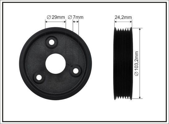 Шкив насоса гидроусилителя руля (гур) Caffaro (Металл) для Renault Kangoo I 2001-2009. Артикул 500322