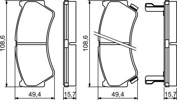 Тормозные колодки Bosch. Артикул 0 986 494 234