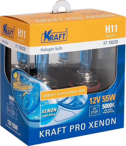 Автолампа KRAFT PRO XENON (2 шт. Блистер). Артикул KT700230