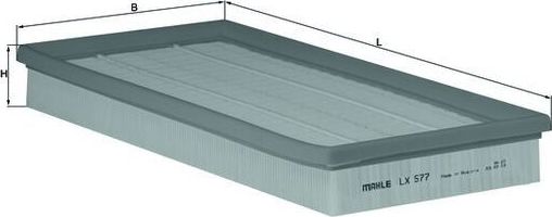 Воздушный фильтр Mahle-Knecht. Артикул LX 577