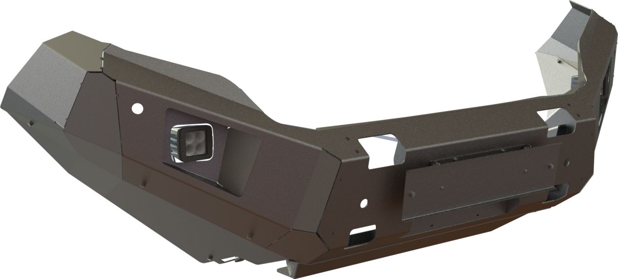 Бампер силовой передний STC тип Revo для Toyota Land Cruiser Prado 150 2009-2013 с противотуманными фарами. Артикул STC-TLCP150-BFR-L1