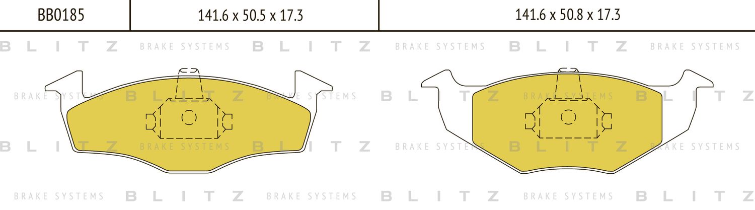 Колодки тормозные VW POLO/LUPO 95- перед. (Blitz). Артикул BB0185