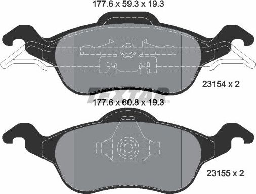 Тормозные колодки Textar Q+. Артикул 2315402