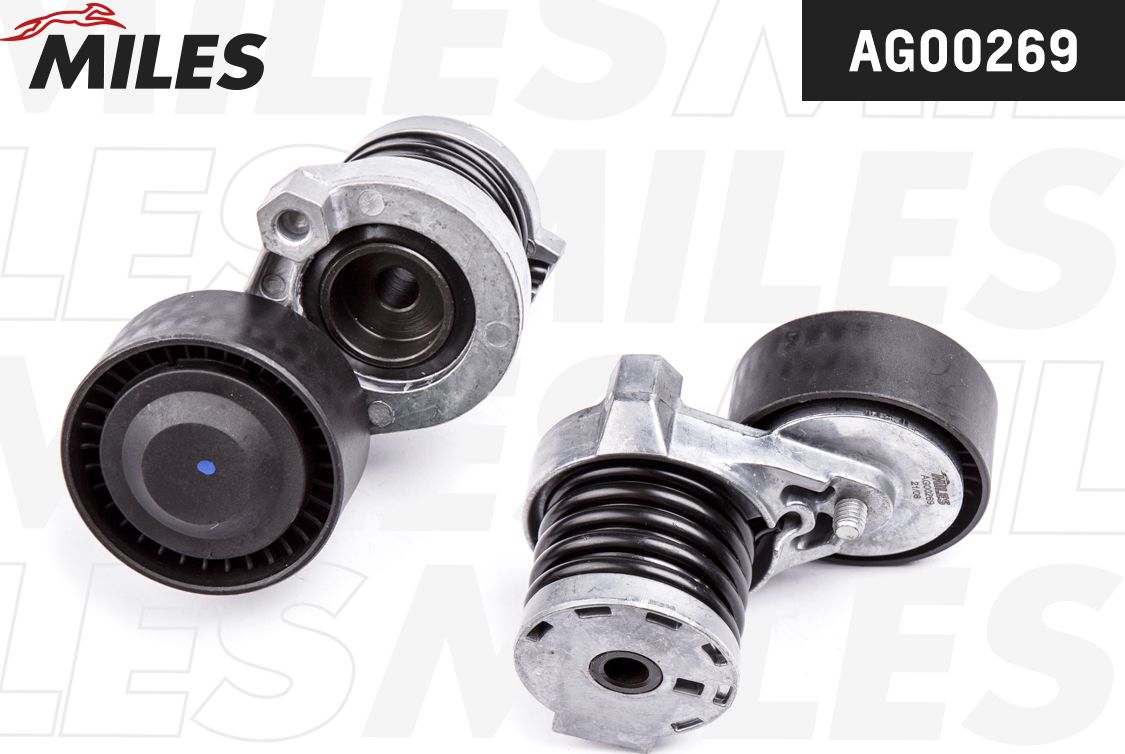 Натяжной ролик (натяжитель) приводного поликлинового ремня Miles. Артикул AG00269