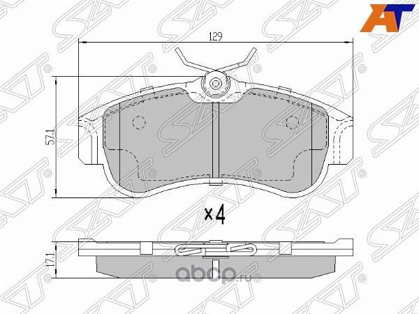 Колодки тормозные FR NISSAN ALMERA N1516PRIMERA (SAT). Артикул ST410604M525