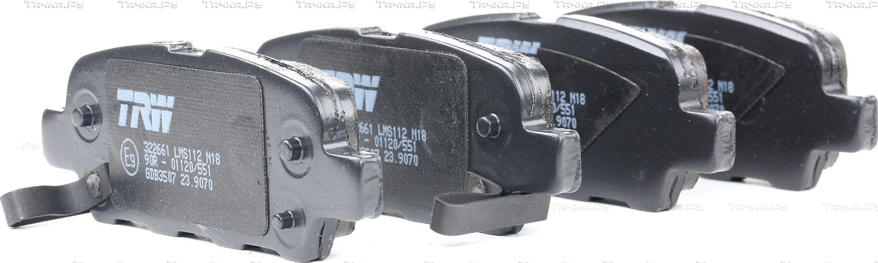 Тормозные колодки TRW COTEC задние для Nissan Teana J31 2003-2008. Артикул GDB3507