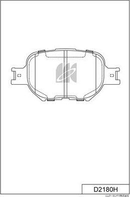 Тормозные колодки MK Kashiyama передние для Lexus IS III 2013-2026. Артикул D2180H