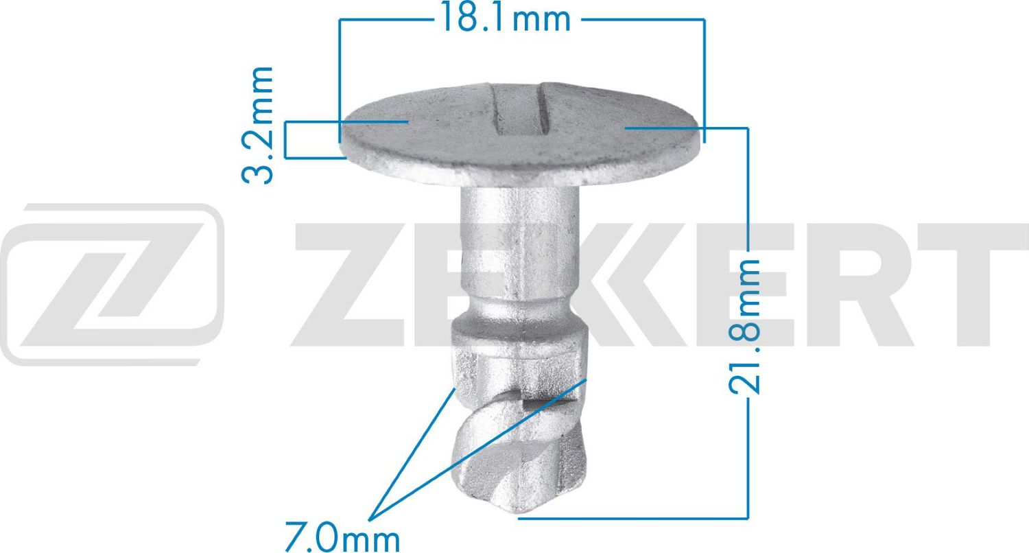 Клипса Zekkert (Металл). Артикул BE-3582
