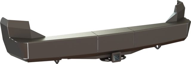 Бампер силовой STC задний для Mitsubishi Pajero Sport I 1998-2008 с квадратом под фаркоп. Артикул STC-MPS1-BR