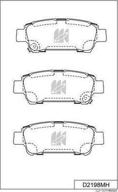 Тормозные колодки MK Kashiyama. Артикул D2198MH