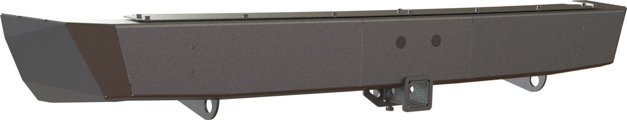 Бампер силовой задний STC для Toyota Land Cruiser Prado 120 2002-2009 с квадратом под фаркоп. Артикул STC-TLCP120-BR