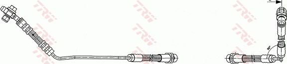 Тормозной шланг TRW. Артикул PHD490