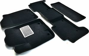 Коврики текстильные Euromat 3D Lux для салона (3 ряда) Nissan Patrol Y62 2010-2025. Артикул EM3D-002813