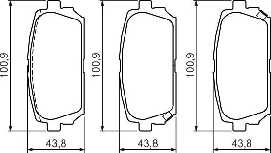 Тормозные колодки Bosch (Low-Metallic). Артикул 0 986 494 400