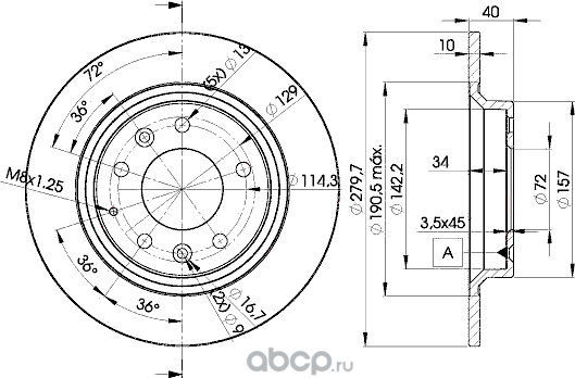 Диск тормозной (Icer). Артикул 78BD3268