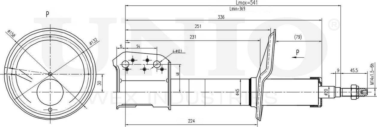 Амортизатор подвески (Unio). Артикул SAB-10608