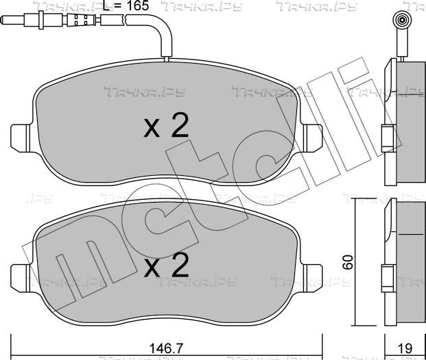 Тормозные колодки Metelli. Артикул 22-0530-2