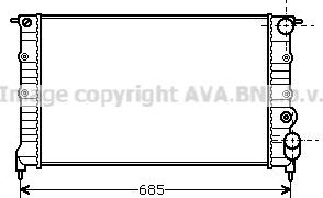 Радиатор охлаждения двигателя AVA для Renault Espace II 1991-1996. Артикул RT2115
