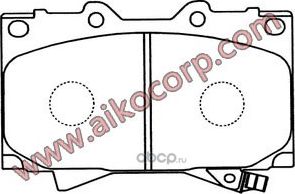 Колодки TOYOTA LC 100 (1998-2007) передние (Aiko). Артикул PF1411