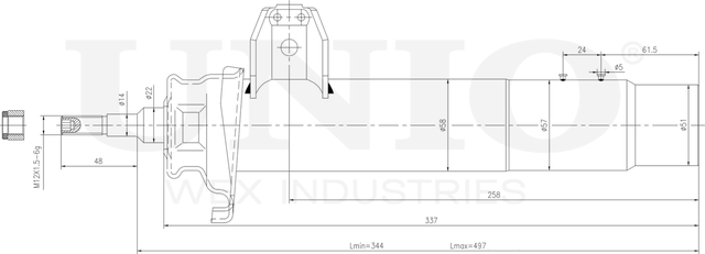 Амортизатор подвески (Unio). Артикул SAB-10313