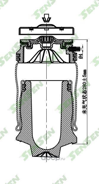 ПНЕВМОБАЛЛОНПОДВЕСКИ MERCEDES BENZ GL-CLASS W164 GL350 GL450 2007-2012 (Sensen). Артикул SAR019