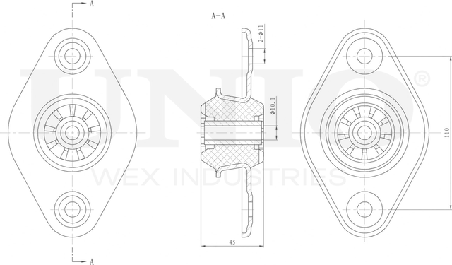 Опора амортизационной стойки (Unio). Артикул RMP-13095