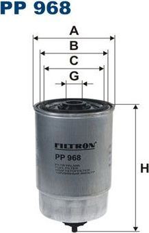 Топливный фильтр Filtron. Артикул PP 968